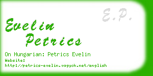 evelin petrics business card